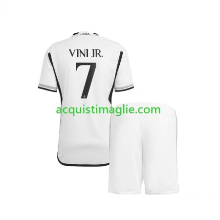 Divisa di Calcio Real Madrid Vinicius Junior 7 Bambino Prima 2023/2024